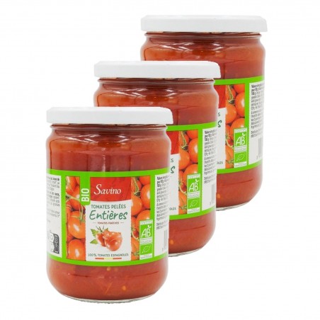 Lot X Tomates Enti Res Pel Es Au Jus Bio Bocal G