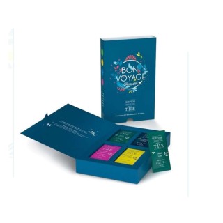 Coffret thé Bon Voyage Gourmand - 4 parfums 20 sachets - Coffret 40g