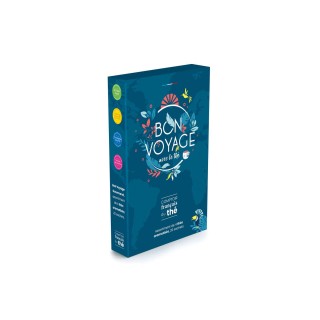 Lot 12x Coffret thé Bon Voyage Gourmand - 4 parfums 20 sachets - Coffret 40g