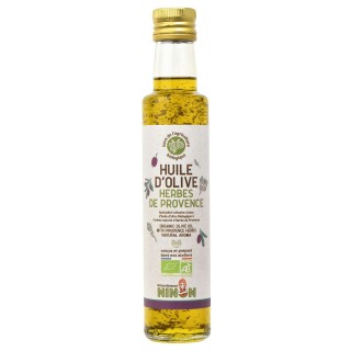 Huile d’olive extra vierge herbes de Provence BIO - Bouteille 250ml