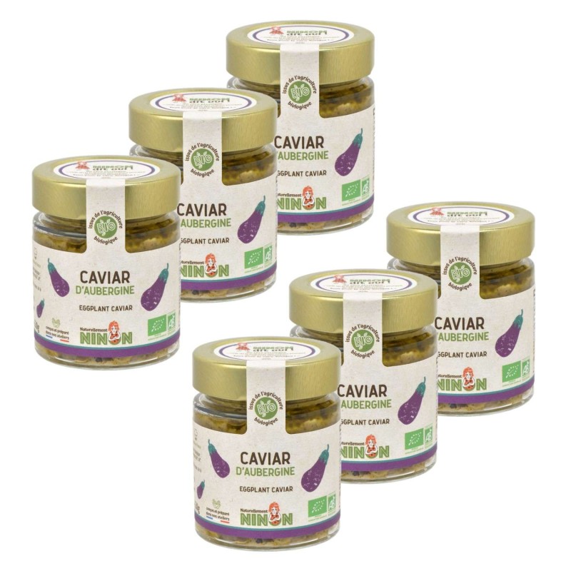 Lot 6x Caviar d’aubergine BIO - Pot 130g