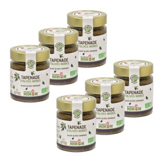 Lot 6x Tapenade d’olives noires BIO - Pot 130g