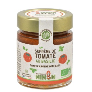 Lot 6x Suprême de tomates au basilic BIO - Pot 130g