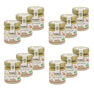 Lot 12x Houmous citron cumin BIO - Pot 130g