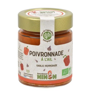 Lot 12x Poivronnade à l’ail BIO - Pot 130g