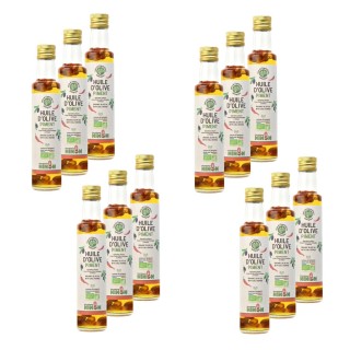 Lot 12x Huile d’olive extra vierge piment BIO - Bouteille 250ml