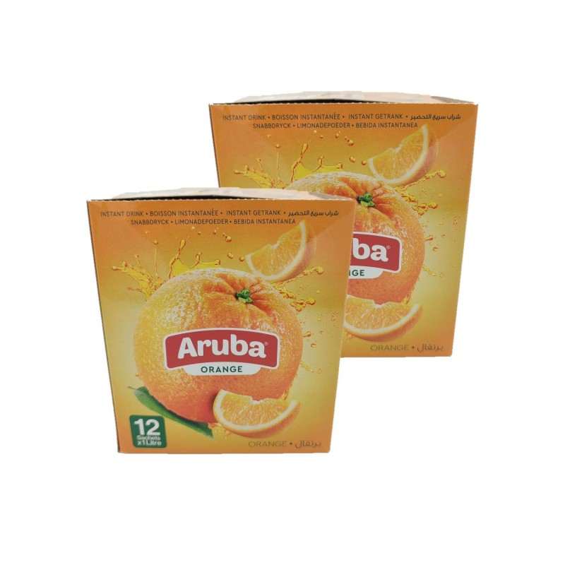 Lot 2x Boisson instantanée arôme orange - 12 x 30g - Boîte 720g