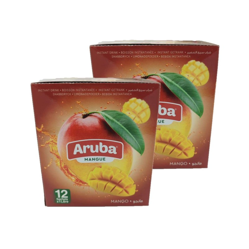 Lot 2x Boisson instantanée arôme mangue - 12 x 30g - Boîte 720g