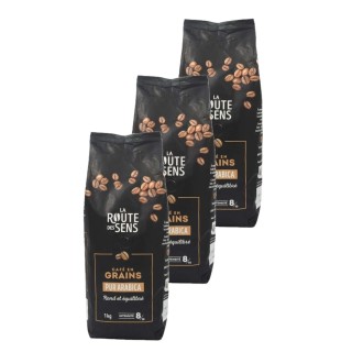 Lot 3x Café en grains 100% Arabica - Paquet 3kg