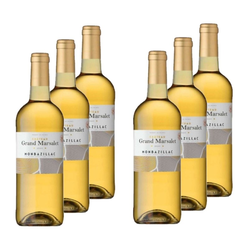 Lot 6x Vin blanc Monbazillac - AOC / HVE - Bouteille kg