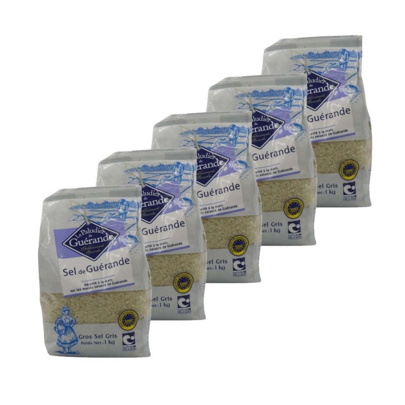 Lot 5x Gros sel de Guérande - IGP - Sachet 5kg