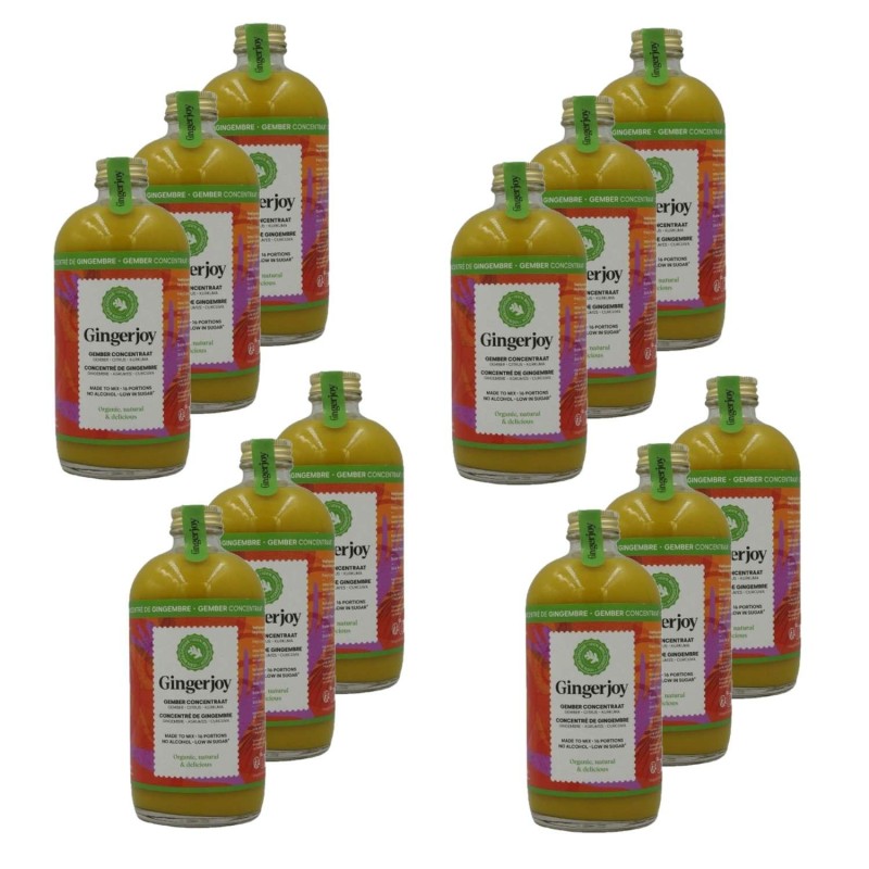 Lot 12x Gingerjoy - concentré de gingembre BIO - Bouteille kg