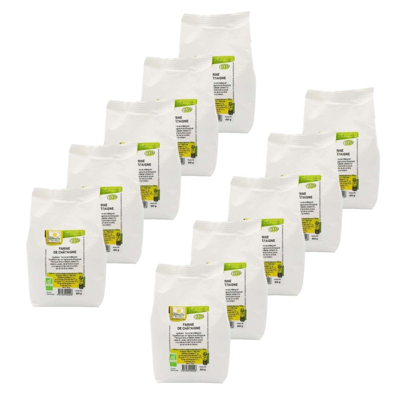 Lot 10x Farine de châtaigne BIO - Sachet 5kg