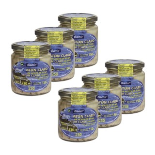 Lot 6x Echine de thon albacore à l'huile d'olive - Bocal 220g