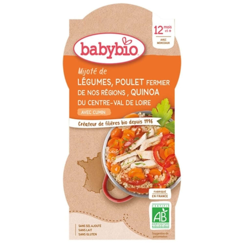 Bol légumes, poulet et quinoa BIO - 2x200g - Pack 400g