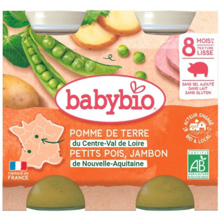 Lot 6x Pot pomme de terre, petits pois et jambon - 2x200g - Pack 400g