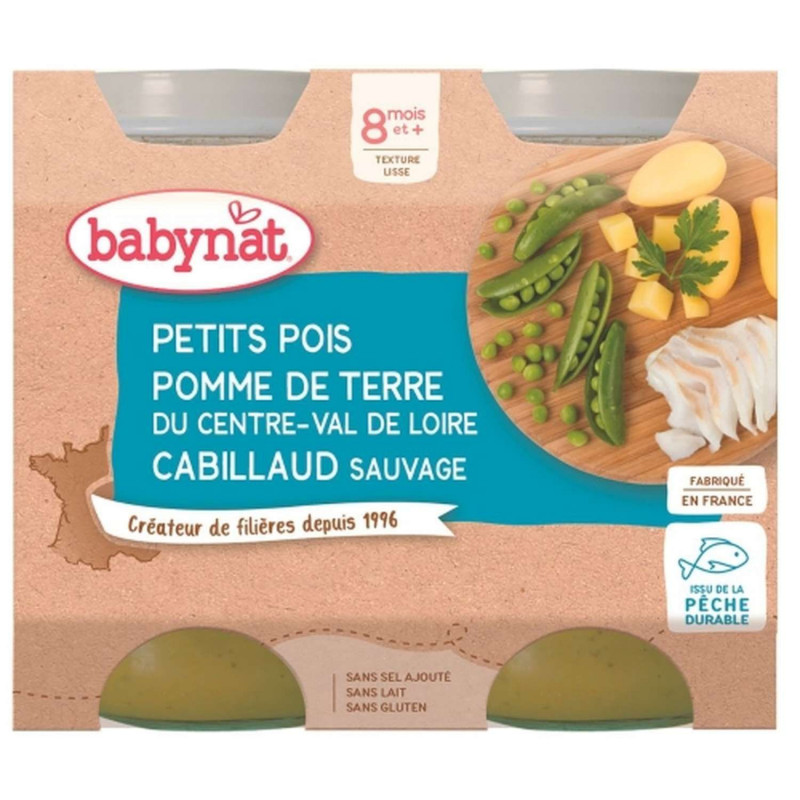 Pot légumes et cabillaud - 2x200g - Pack 400g