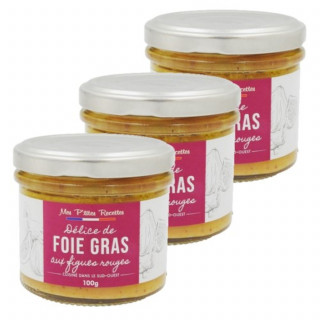 Lot 3x Délice de foie gras aux figues - Bocal 300g