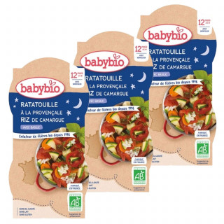 Lot 3x Bol ratatouille et riz BIO - 2x200g - Pack 1,2kg