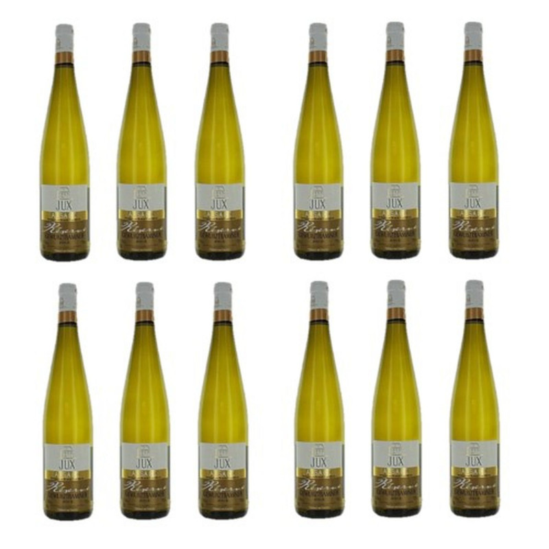 Lot 12x Vin blanc Alsace Gewurztraminer AOP - Bouteille kg