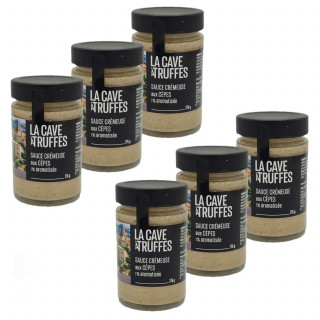 Lot 6x Sauce crémeuse aux cèpes 1% aromatisée - Bocal 1,05kg