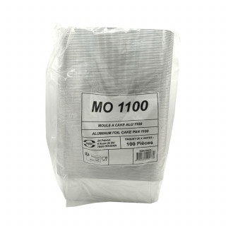 Lot de 100 moules à cake en aluminium - 1100ml