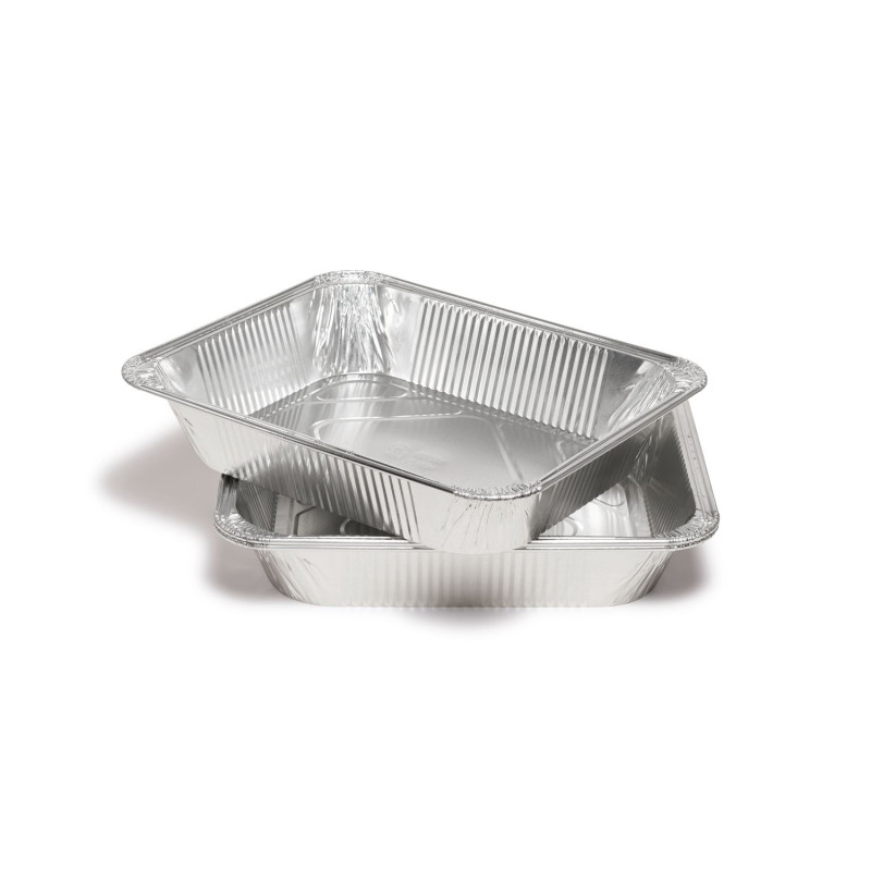 Lot de 100 plats en aluminium - 3500 ml