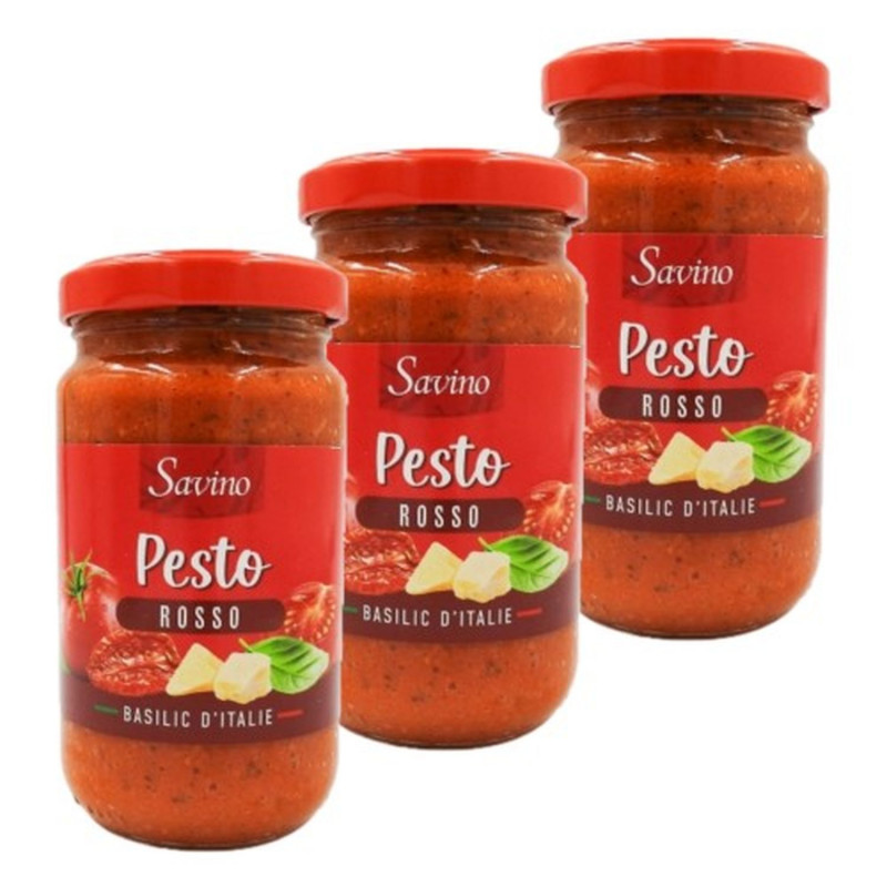 Lot 3x Sauce pesto rosso - Bocal 190g