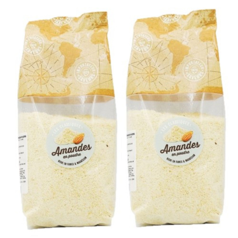 Lot 2x Amandes en poudre - Paquet 400g