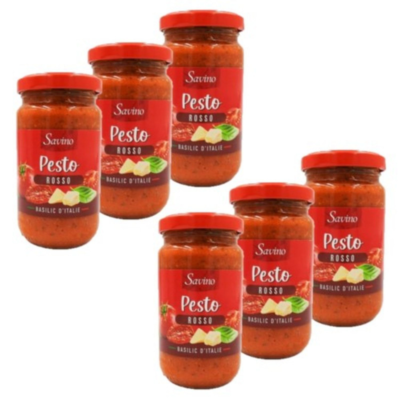 Lot 6x Sauce pesto rosso - Bocal 190g