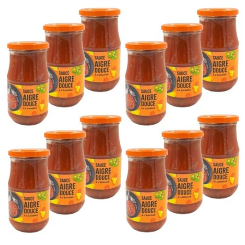 Lot 12x Sauce aigre douce - Bocal 350g