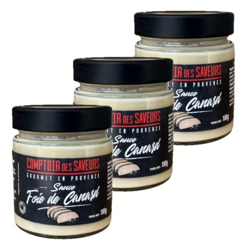 Lot 3x Sauce au foie de canard - Bocal 180g