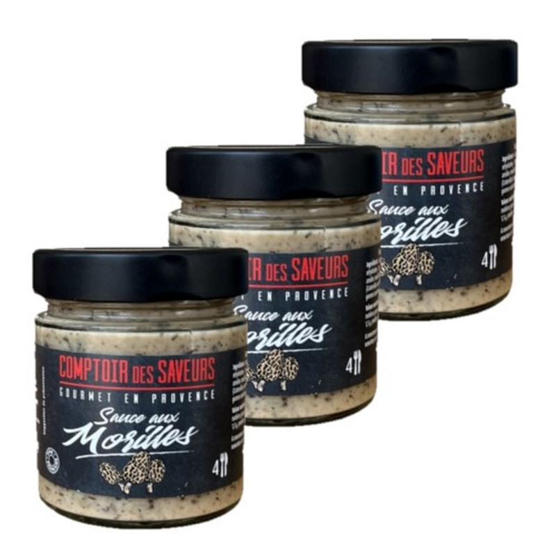 Lot 3x Sauce aux morilles - Bocal 180g