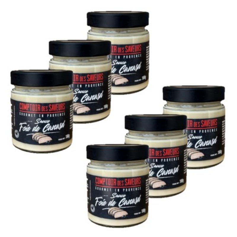 Lot 6x Sauce au foie de canard - Bocal 180g
