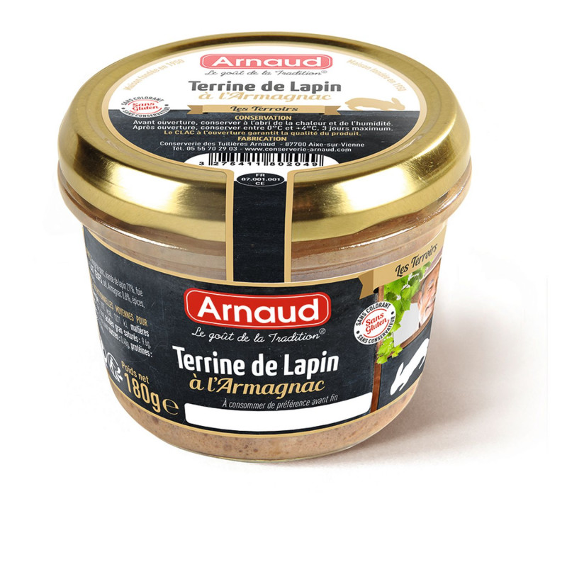 Terrine de lapin à l'Armagnac - Bocal 180g