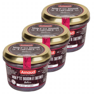 Lot 3x Mon p'tit boudin à tartiner nature - Bocal 180g