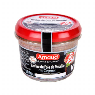 Lot 3x Terrine de foie de volaille au Cognac - Label Rouge - Bocal 180g