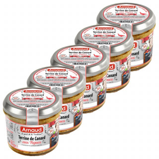 Lot 5x Terrine de canard aux figues - Bocal 90g