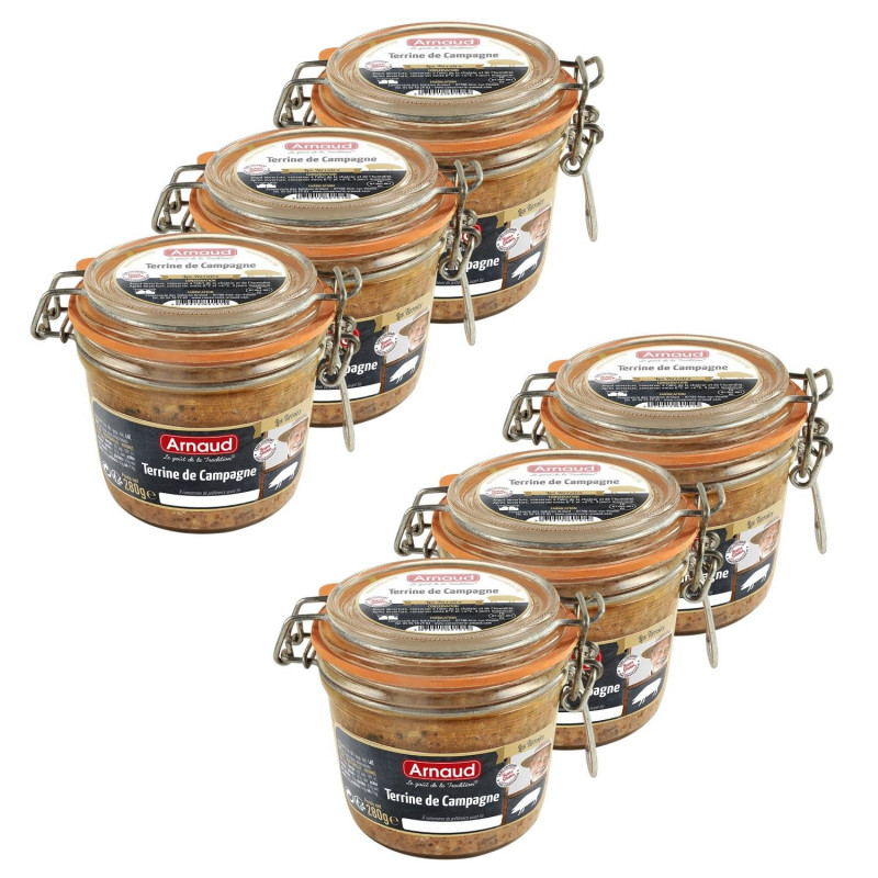 Lot 6x Terrine de campagne - Bocal 180g