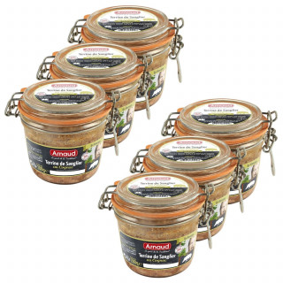Lot 6x Terrine de sanglier au Cognac - Bocal 180g