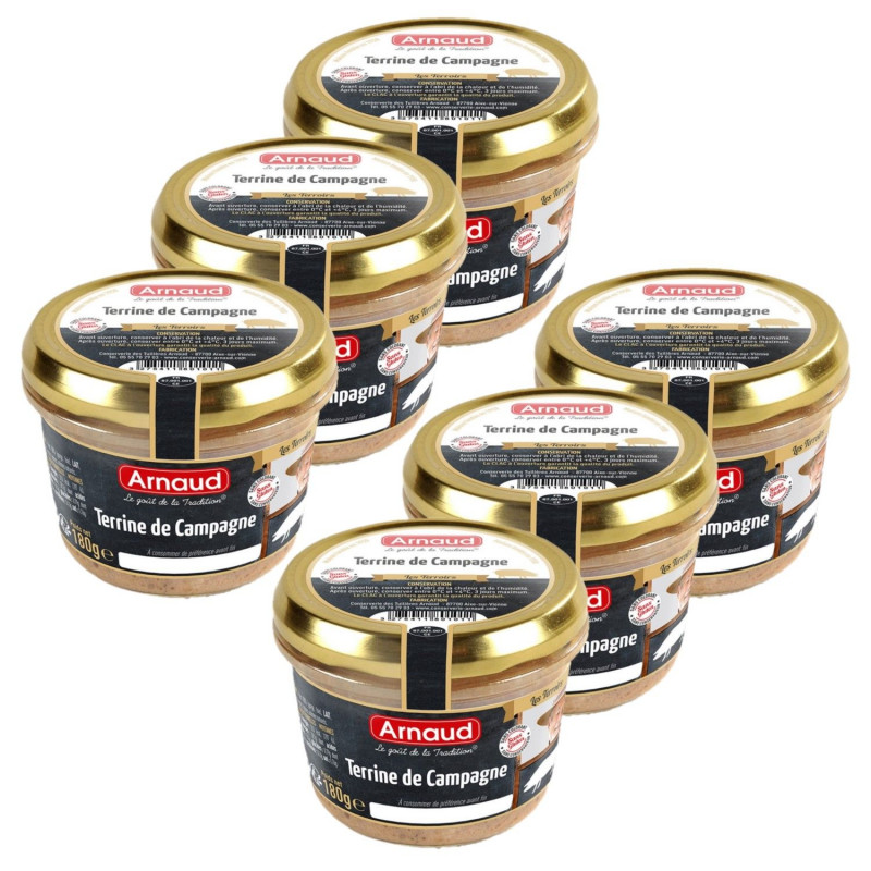 Lot 6x Terrine de campagne - Bocal 180g