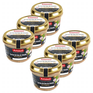 Lot 6x Terrine de foie de volaille au Cognac - Bocal 180g