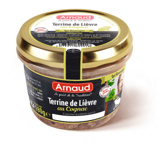 Lot 6x Terrine de lièvre au Cognac - Bocal 180g