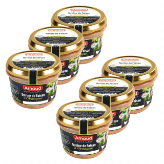 Lot 6x Terrine de faisan à l'Armagnac - Bocal 180g