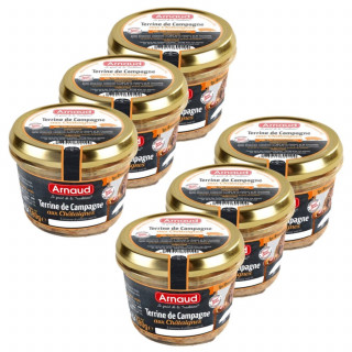 Lot 6x Terrine de campagne aux châtaignes - Bocal 180g
