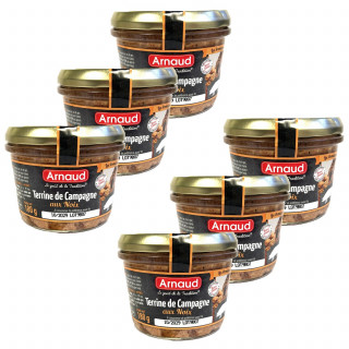 Lot 6x Terrine de campagne aux noix - Bocal 180g