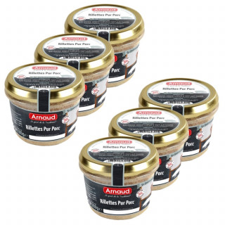 Lot 6x Rillettes pur porc - Bocal 180g