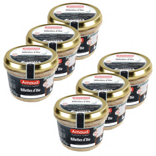 Lot 6x Rillettes d'oie - Bocal 180g