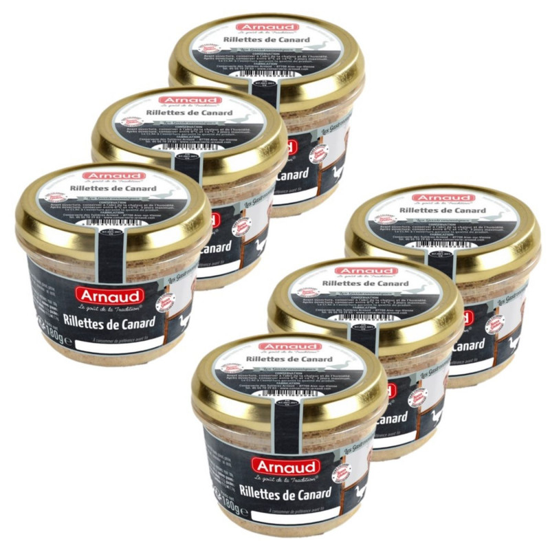 Lot 6x Rillettes de canard - Bocal 180g