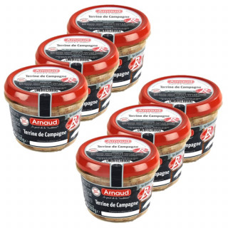 Lot 6x Terrine de campagne - Label Rouge - Bocal 180g